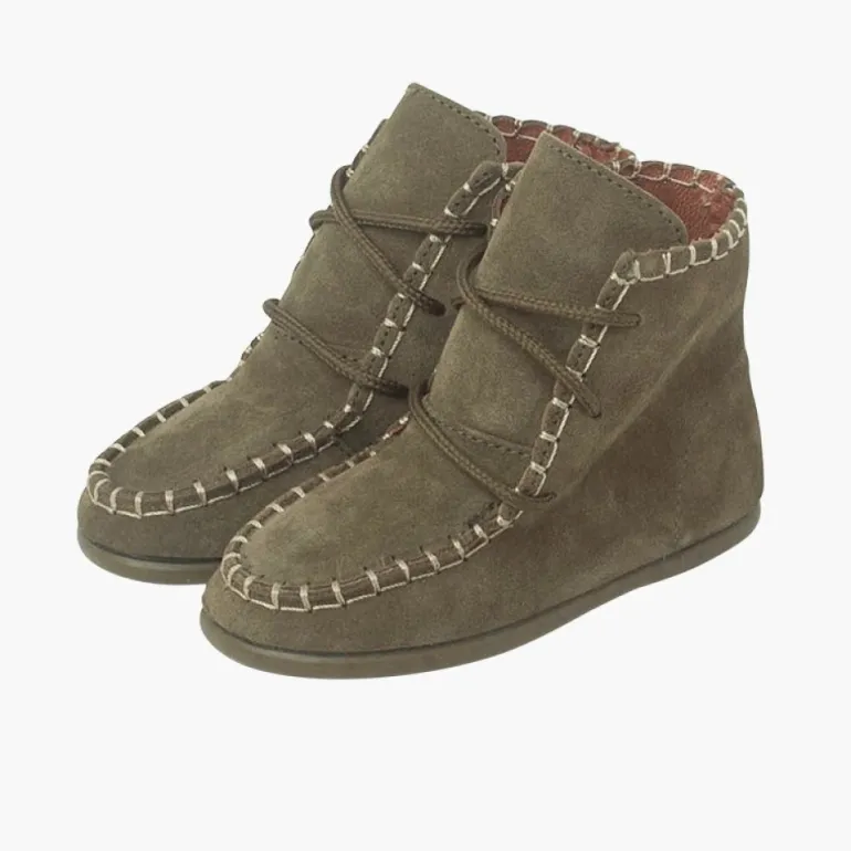 Menino Pisamonas Botas Tipo Moicanas Camurca Crianca