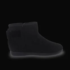 Menina Pisamonas Botins Com Laco Veludo E Fecho-Eclair
