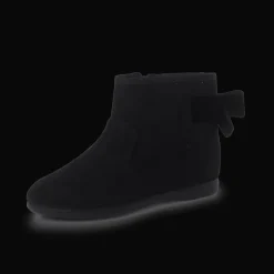 Menina Pisamonas Botins Com Laco Veludo E Fecho-Eclair