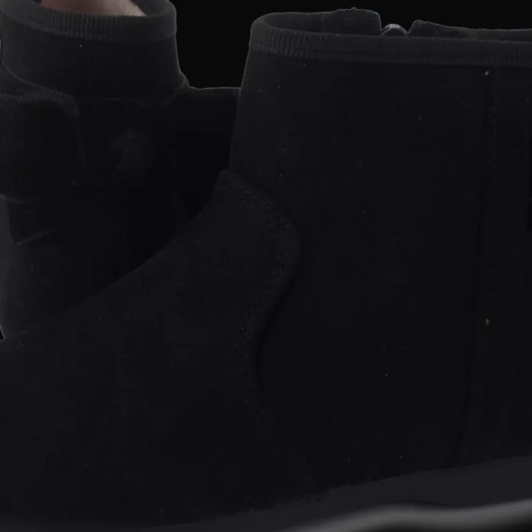 Menina Pisamonas Botins Com Laco Veludo E Fecho-Eclair
