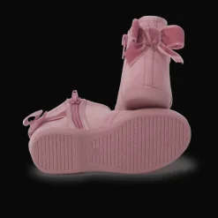 Menina Pisamonas Botins Com Laco Veludo E Fecho-Eclair