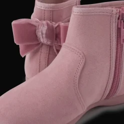 Menina Pisamonas Botins Com Laco Veludo E Fecho-Eclair