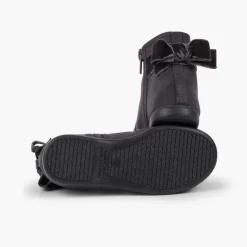 Menina Pisamonas Botins Com Laco Veludo E Fecho-Eclair
