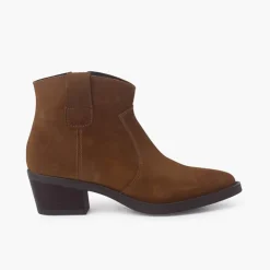 Menina Pisamonas Botins Cowboy Camurca