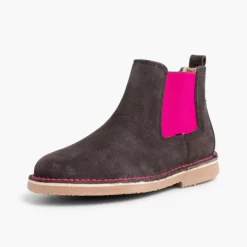 Menina Pisamonas Botins De Camurca Criancas & Mulher Com Elasticos De Cores