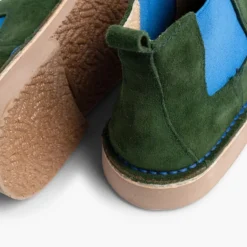 Menina Pisamonas Botins De Camurca Criancas & Mulher Com Elasticos De Cores