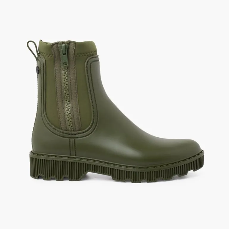 Menina Pisamonas Botins Galocha Crianca E Mulher Fecho-Eclair Lateral