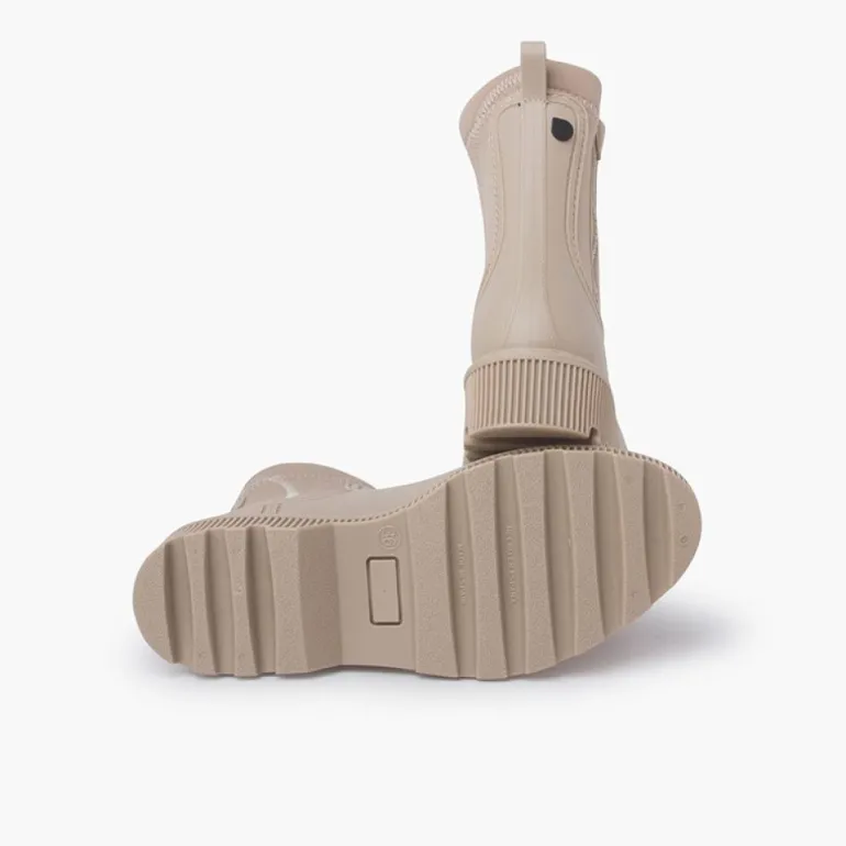 Menina Pisamonas Botins Galocha Crianca E Mulher Fecho-Eclair Lateral