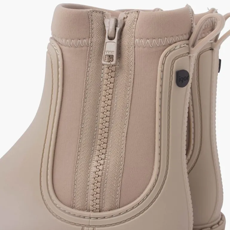 Menina Pisamonas Botins Galocha Crianca E Mulher Fecho-Eclair Lateral