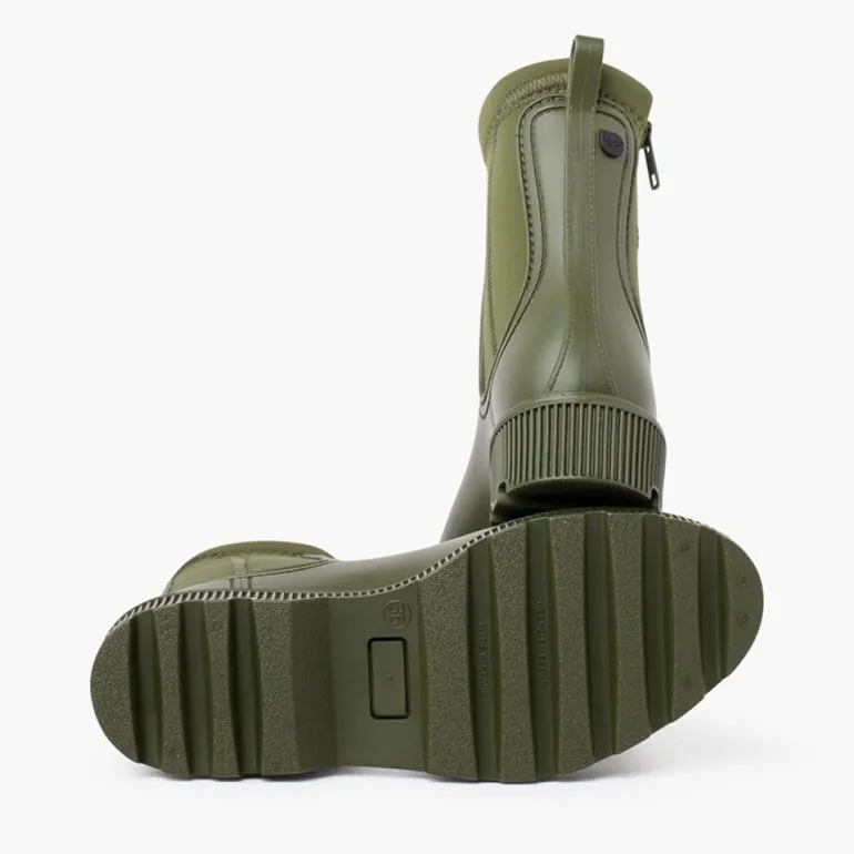 Menina Pisamonas Botins Galocha Crianca E Mulher Fecho-Eclair Lateral