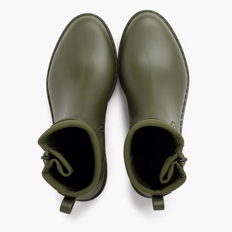 Menina Pisamonas Botins Galocha Crianca E Mulher Fecho-Eclair Lateral