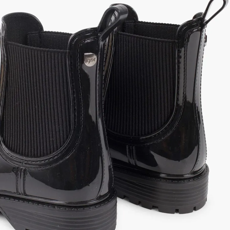 Menina Pisamonas Botins Galocha Sola Track Com Elastico