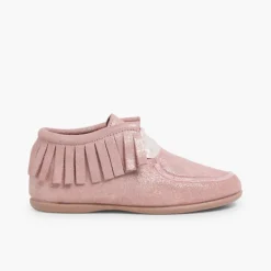 Menina Pisamonas Botins Glitter Indios Com Franjas
