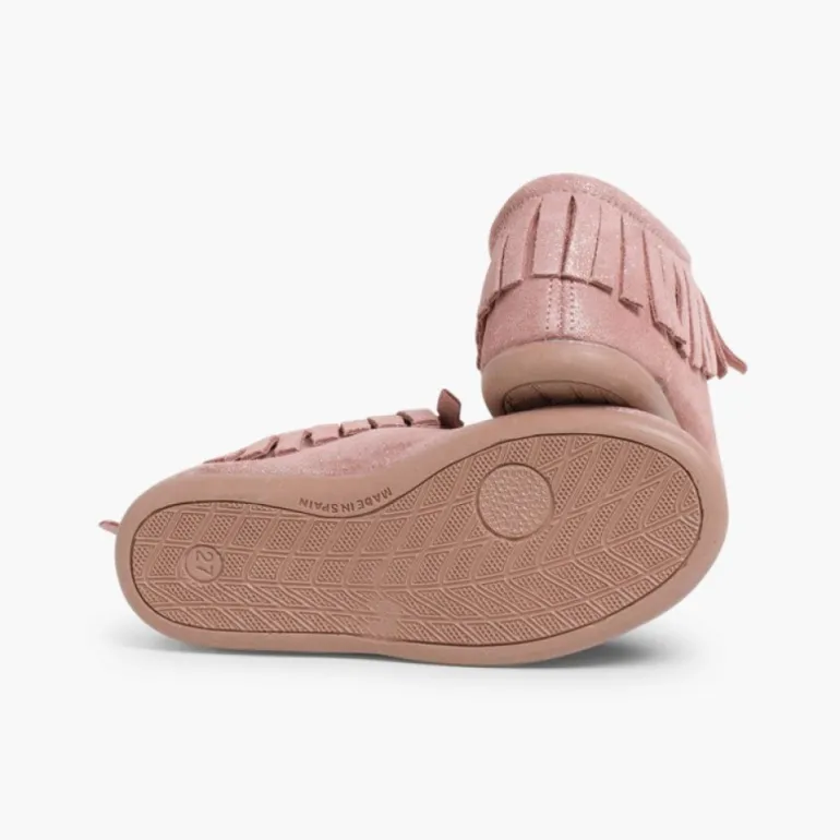 Menina Pisamonas Botins Glitter Indios Com Franjas