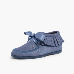 Menina Pisamonas Botins Glitter Indios Com Franjas