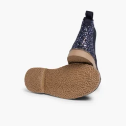 Menina Pisamonas Botins Menina Camurca Com Traseira Glitter