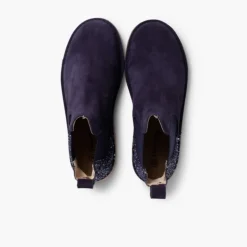 Menina Pisamonas Botins Menina Camurca Com Traseira Glitter