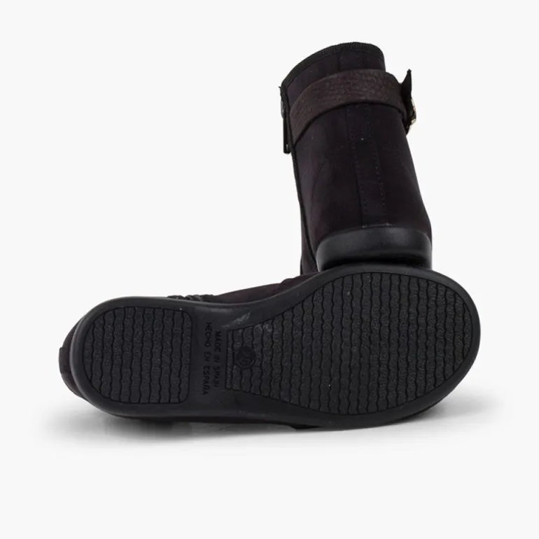 Menina Pisamonas Botins Menina Fivela Com Fecho-Eclair