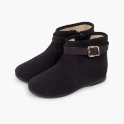 Menina Pisamonas Botins Menina Fivela Com Fecho-Eclair