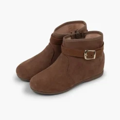 Menina Pisamonas Botins Menina Fivela Com Fecho-Eclair
