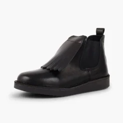 Menina Pisamonas Botins Pele Menina Lingueta Franjas