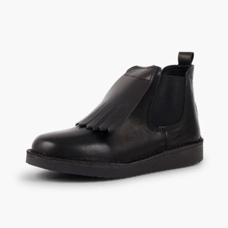 Menina Pisamonas Botins Pele Menina Lingueta Franjas