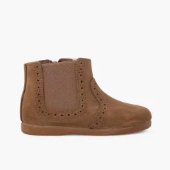 Menino Pisamonas Botins Picotados Menina Fecho-Eclair E Elastico