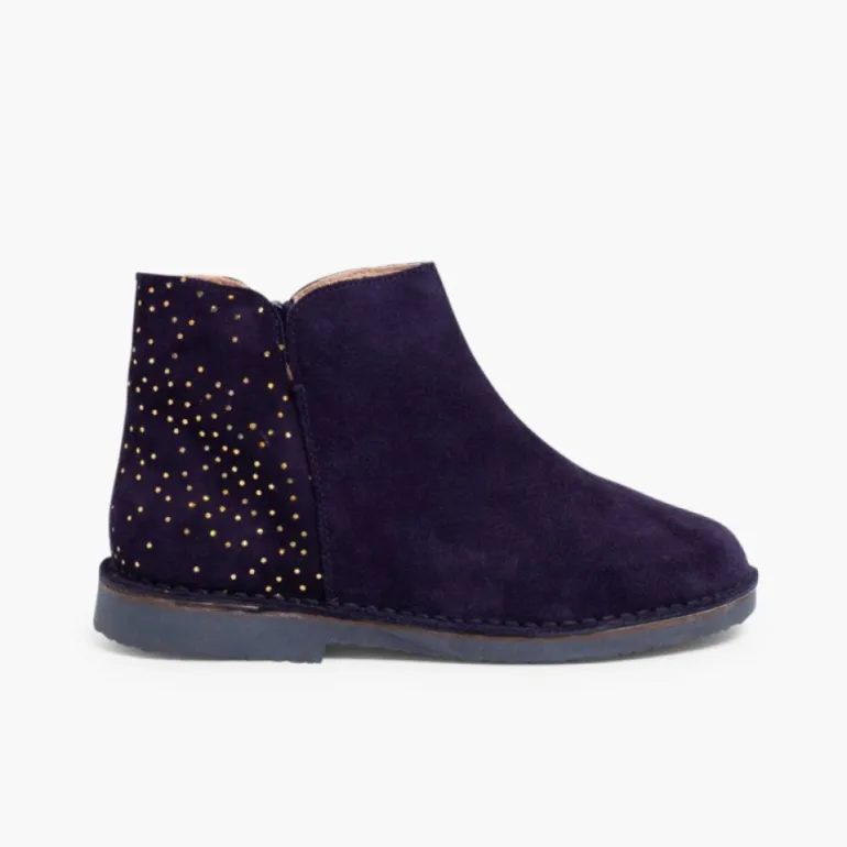 Menina Pisamonas Botins Rasos Com Bolinhas Brilhantes