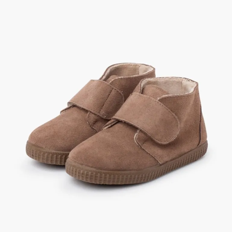 Menina Pisamonas Botins Tira Larga Aderente Pelinho