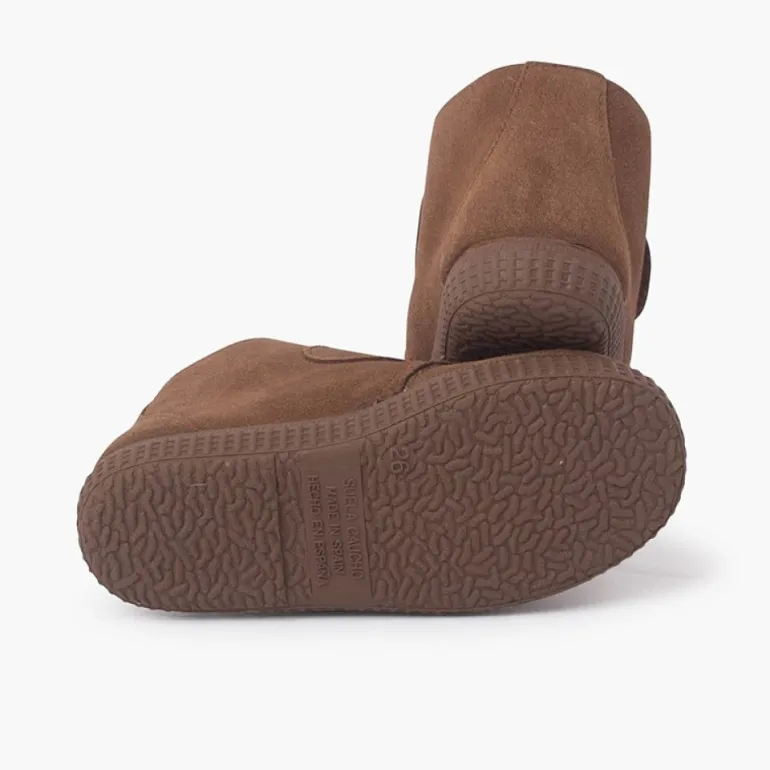 Menina Pisamonas Botins Tira Larga Aderente Pelinho