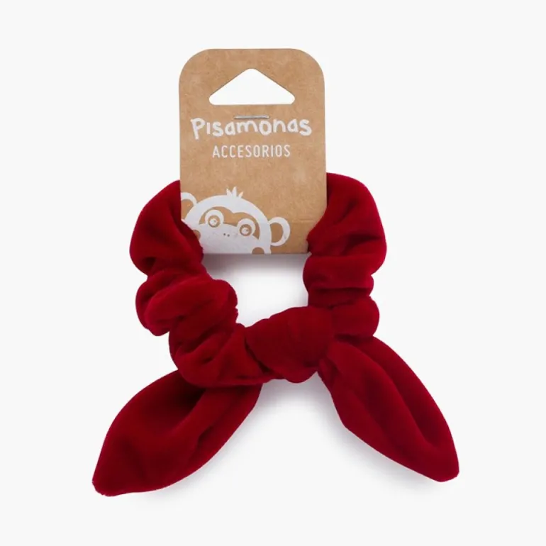 Pisamonas Elastico De Cabelo Scrunchie Veludo Com Laco