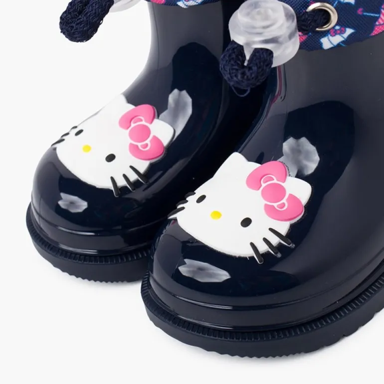 Menina Pisamonas Galochas Hello Kitty Cano Baixo