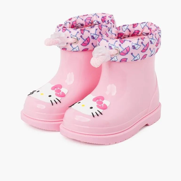 Menina Pisamonas Galochas Hello Kitty Cano Baixo