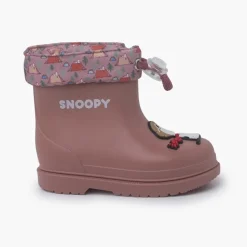 Menina Pisamonas Galochas Snoopy Rebordo Ajustavel