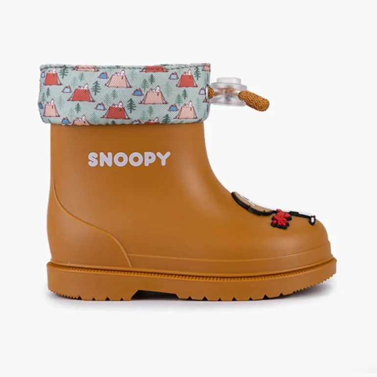Menina Pisamonas Galochas Snoopy Rebordo Ajustavel