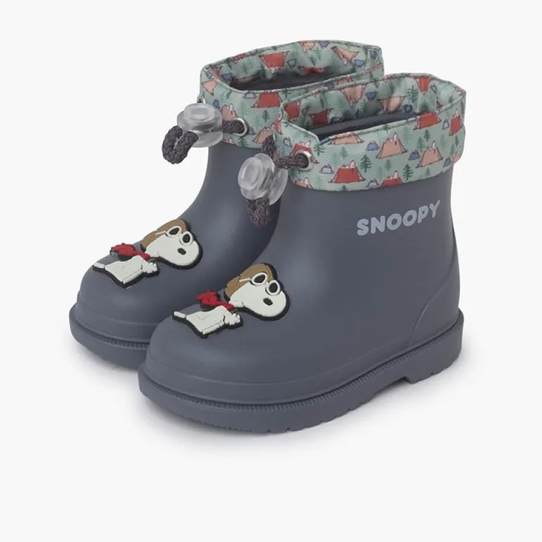 Menina Pisamonas Galochas Snoopy Rebordo Ajustavel