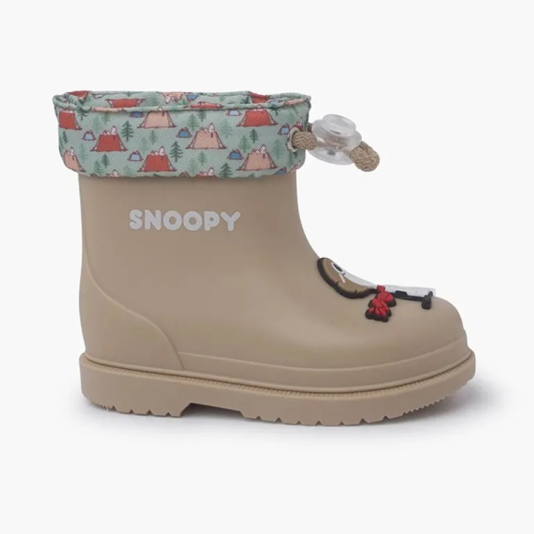 Menina Pisamonas Galochas Snoopy Rebordo Ajustavel