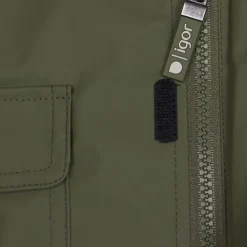 Menina Pisamonas Impermeavel Criancas Bolsos Fecho-Eclair