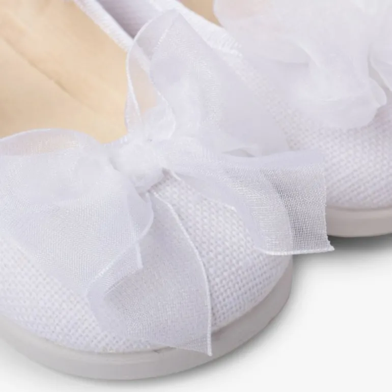 Menina Pisamonas Mercedita Linho Fivela Laco Organza