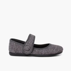 Menina Pisamonas Merceditas Menina Tweed Fecho Tira