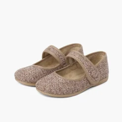 Menina Pisamonas Merceditas Menina Tweed Fecho Tira
