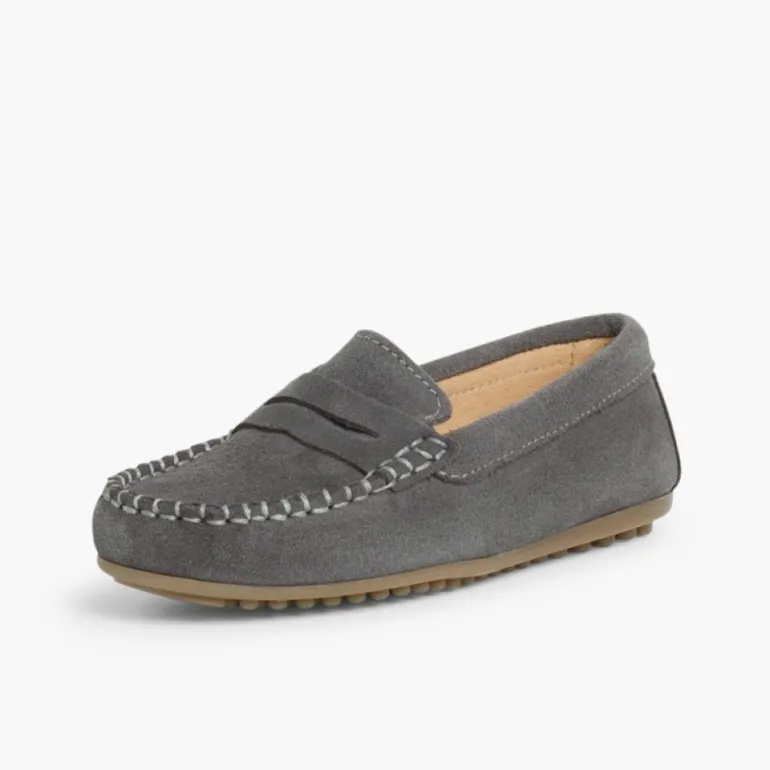 Menino Pisamonas Mocassins Camurca