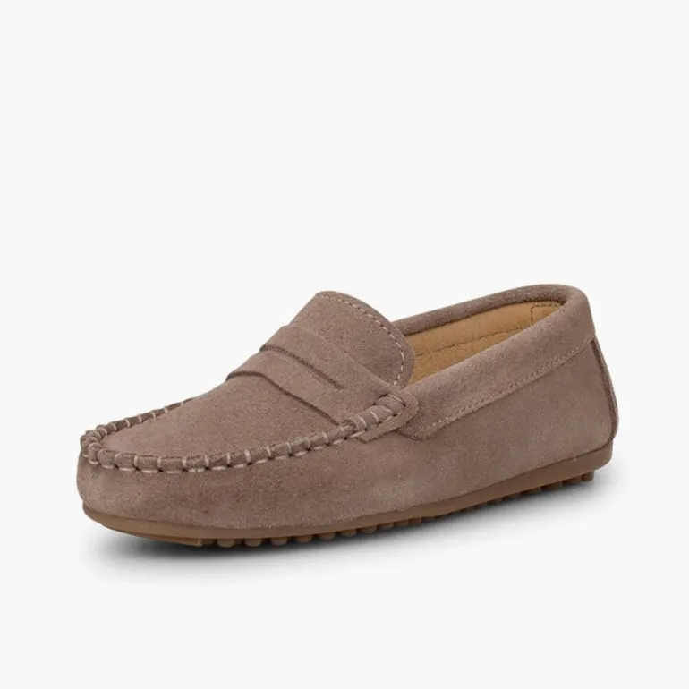 Menino Pisamonas Mocassins Camurca