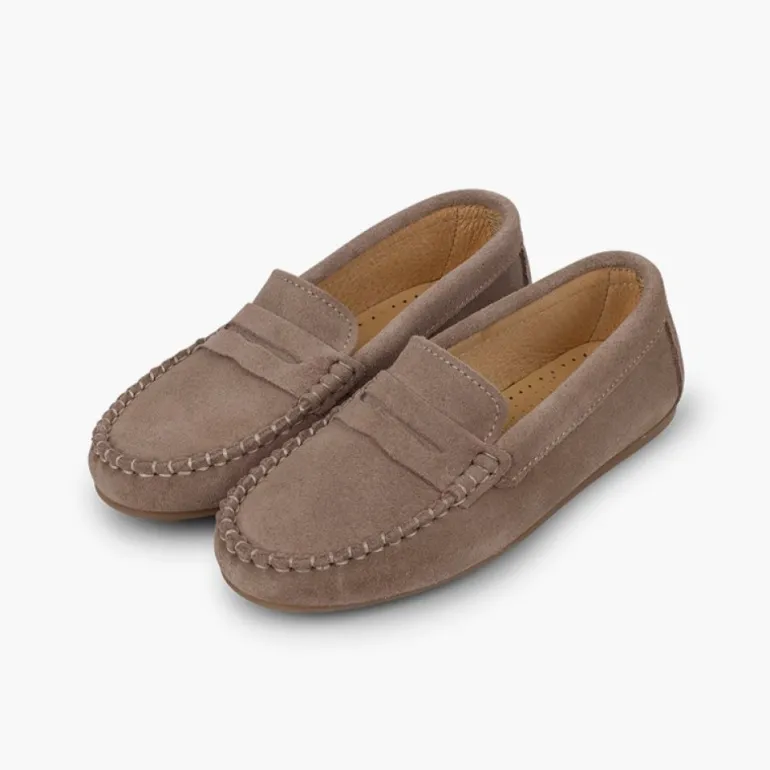 Menino Pisamonas Mocassins Camurca