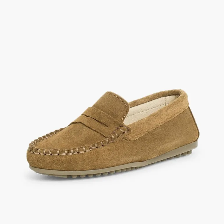 Menino Pisamonas Mocassins Camurca