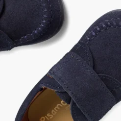 Menino Pisamonas Mocassins Camurca Com Tiras Aderentes