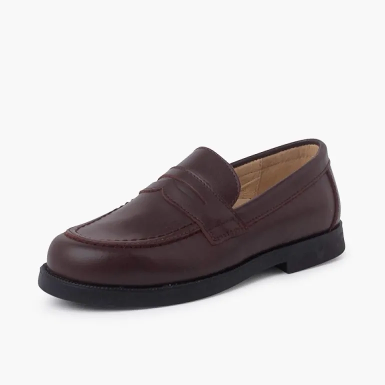Menino Pisamonas Mocassins Colegiais Azul Marinho/Preto