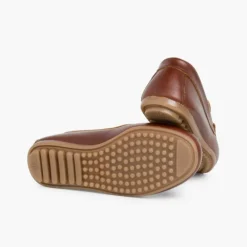 Menino Pisamonas Mocassins Couro