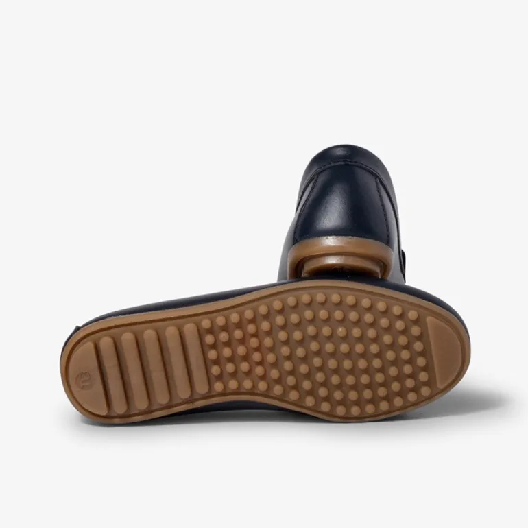 Menino Pisamonas Mocassins Couro