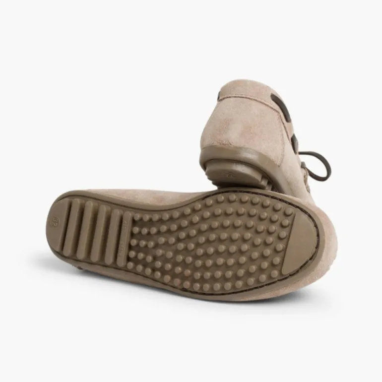 Menino Pisamonas Mocassins Menino Camurca Atacador Quadrado